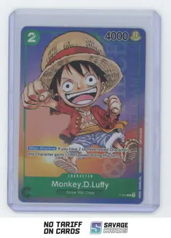 2023 One Piece 1st Anniversary Tournament STAMP Promo Holo Monkey.D.Luffy #P-037 - Image 1