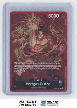 2023 One Piece Pillars of Strength Portgas.D.Ace #OP03-001 Leader / - Image 1