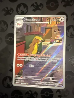Gumshoos Illustration Rare 153/132 Mega Evolution Pokemon TCG Near Mint Card NM - Image 1