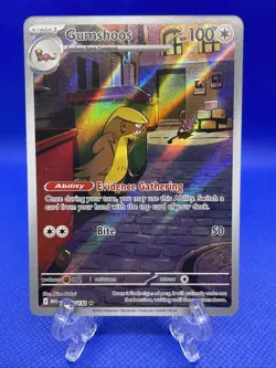 Gumshoos Illustration Rare 153/132 Mega Evolution Pokemon TCG Near Mint Card NM - Image 1