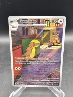 Gumshoos Illustration Rare 153/132 Mega Evolution Pokemon TCG Near Mint Card NM - Image 1
