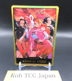 ONE PIECE Card Game Heroines Edition Gold Don 1 Card Nami Hancock Robin Uta NM - Image 4
