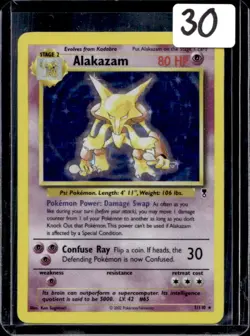 2002 Pokemon Legendary Collection Alakazam Holo Rare #1/110 - Image 1