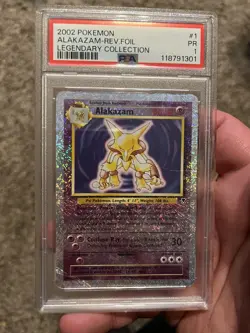 PSA 1 PR 2002 Pokemon Legendary Collection Alakazam 1/110 Reverse Holo Foil WOTC - Image 1