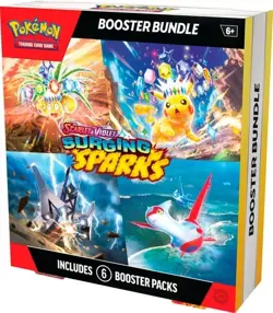Pokemon TCG Scarlet & Violet Surging Sparks 6 Booster Pack Bundle Factory Sealed - Image 3