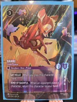 Bambi Little Prince ENCHANTED 209/204 Disney Lorcana Reign of Jafar Card - NM - Image 1