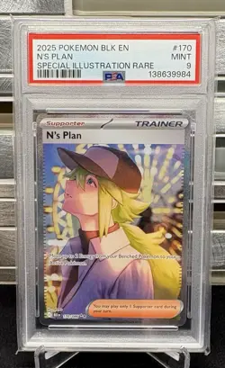 Pokemon TCG Black Bolt N's Plan #170 Special Illustration Rare PSA 9 MINT - Image 1