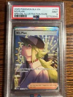 Pokemon TCG Black Bolt N's Plan 170/86 PSA 9 - Image 1