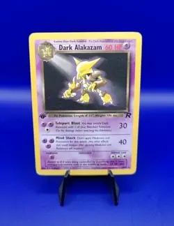 Dark Alakazam 18/82 1st Edition Non Holo Rare Team Rocket Pokemon Card WOTC LP - Image 1
