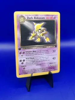 Dark Alakazam 18/82 1st Edition Non Holo Rare Team Rocket Pokemon Card WOTC LP - Image 2