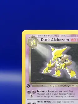Dark Alakazam 18/82 1st Edition Non Holo Rare Team Rocket Pokemon Card WOTC LP - Image 4