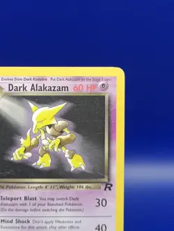 Dark Alakazam 18/82 1st Edition Non Holo Rare Team Rocket Pokemon Card WOTC LP - Image 5