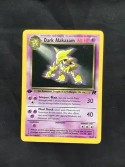 Pokemon Cards: Team Rocket 1st Edition Rare: Dark Alakazam 18/82 - Image 1