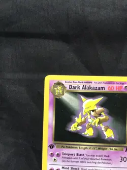 Pokemon Cards: Team Rocket 1st Edition Rare: Dark Alakazam 18/82 - Image 2