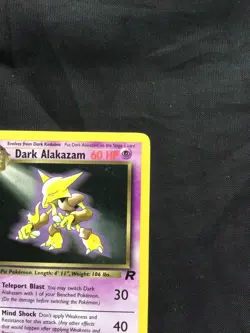 Pokemon Cards: Team Rocket 1st Edition Rare: Dark Alakazam 18/82 - Image 3