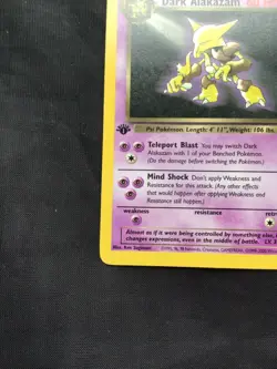 Pokemon Cards: Team Rocket 1st Edition Rare: Dark Alakazam 18/82 - Image 5