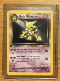 1999 1st Edition Dark Alakazam Non-Holo Pokemon Card Team Rocket set #18/82 - Image 1