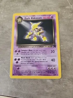 1st Edition Dark Alakazam 18/82 Team Rocket Set Rare Vintage Pokemon Card - NM - Image 1