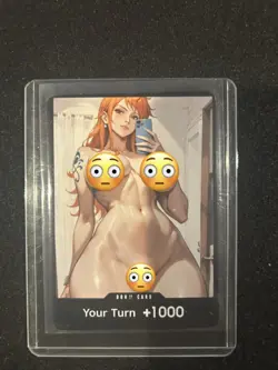 Nami One Piece Anime Waifu Manga Card CUSTOM MADE - Image 1