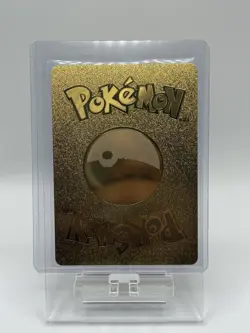 I Choose You! Pikachu Gold Foil Fan Art Vinyl Textured Collector Pokemon Card - Image 2