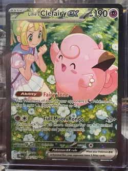 Pokemon TCG Lillie's Clefairy EX Journey Together Sir Card 184/159 NM Condition - Image 1