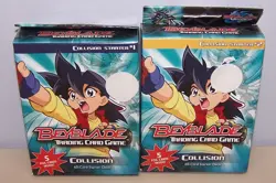 Beyblade 2003 Trading Card Game Collision 60-card Starter Deck #1 and #2 - Image 1