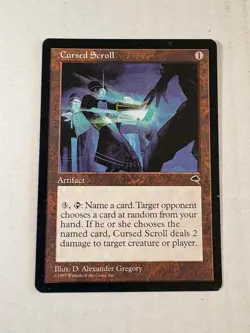 Cursed Scroll Tempest Regular Magic the Gathering Moderately Played - Image 1