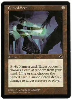 Magic the Gathering - Tempest - RARE - Cursed Scroll - LP/NM - Image 1