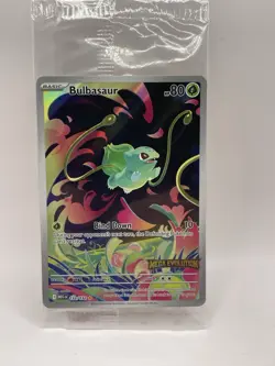 Pokemon Bulbasaur 133/132 English Mega Evolution Stamped Promo SEALED - Image 1