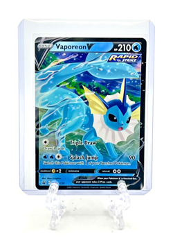 VAPOREON V 2021 Pokemon TCG Sword & Shield #SWSH150 BLACK STAR PROMO FULL ART - Image 1