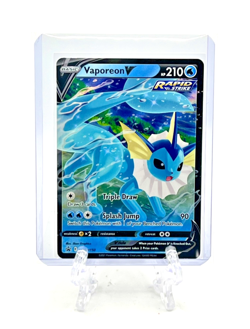 VAPOREON V 2021 Pokemon TCG Sword & Shield #SWSH150 BLACK STAR PROMO FULL ART - Image 2