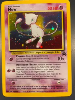 Pokemon Mew Wotc Black Star Promo Holo #9 LP - Image 1