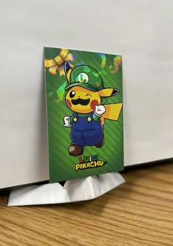 Pokemon 2024 Card Database Christmas Set Mario & Luigi Pikachu Green Cracked Ice - Image 5