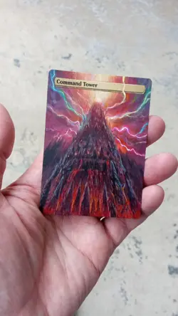 MtG Command Tower Full Magic Altered Hand Painted Art Original Alter - Image 1
