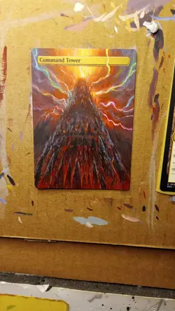 MtG Command Tower Full Magic Altered Hand Painted Art Original Alter - Image 3