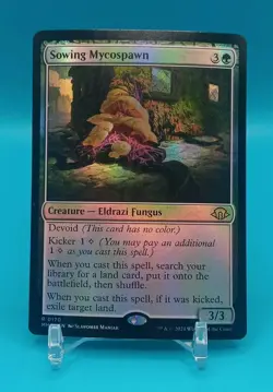 MTG Sowing Mycospawn #170-MH3- Foil Rare- LP Condition - Image 1