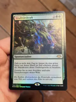 GERMAN Foil • Force of Vigor • Front NM / Back LP • Modern Horizons • Mtg (1875) - Image 3