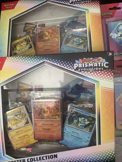Pokemon Lot Of 4 - Prismatic Evolutions Poster (2)Collection Plus Tech Stickers - Image 2
