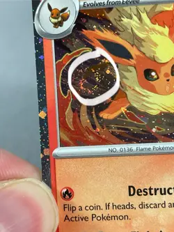 Pokemon TCG Flareon Promo 167 Cosmo Holo With Double Swirl Costco - Image 3