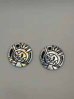 Chespin Pokemon Coin Official Trading Card Game TCG Collector Silver [X1 COIN]!! - Image 1