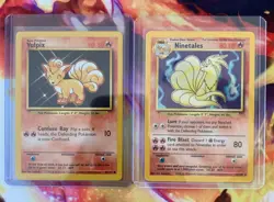 TCG POKEMON BASE SET - VULPIX & NINETALES SET - NM ENGLISH - VINTAGE 1999 - Image 1