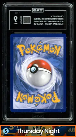 2019 POKEMON SWORD & SHIELD BLACK STAR PROMOS #SWSH260 CHARIZARD V TAG 9 - Image 2