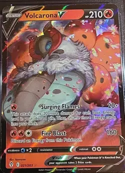 Volcarona V Pokemon 2021 Evolving Skies 021/203 Holo Graded Catd CGC 10 - Image 3
