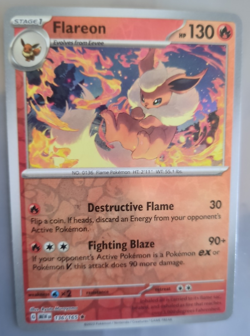 Pokemon TCG Flareon 136/165 Reverse Holo SV: Scarlet & Violet-151 Near Mint - Image 1