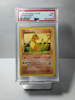 Pokemon TCG First Edition Charmander Base Set, Shadowless Card 46/102 PSA 9 - Image 1