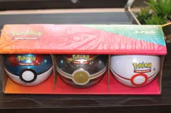 Sam’s Pokemon TCG E22 Poke Ball Tin 3-Pack - Evolving Skies Booster Packs Sealed - Image 2