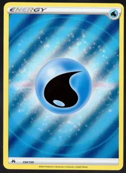 Water Energy (Texture Full Art) 154/159 Ultra Rare Holo NM Pokemon Crown Zenith - Image 1