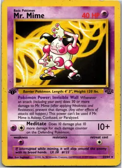 Mr. Mime (22) - Jungle 22/64 - Rare - MP Pokemon TCG - Image 1