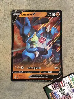 Pokemon TCG Lucario V SWSH Black Star Promos 146/264 Promo jumbo oversized C - Image 1