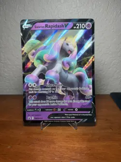 JUMBO Pokemon TCG Galarian Rapidash V SWSH111 Sword & Shield Black Star Promo - Image 1